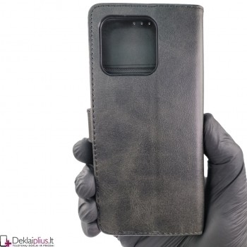 Dirbtinos odos dėklas su skyreliais - juodas (Xiaomi 13) Dirbtinos odos dėklas su skyreliais - juodas (Xiaomi 13)